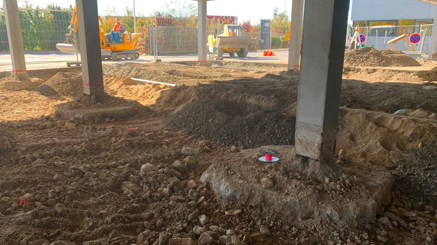 Chantier bâtiment commercial